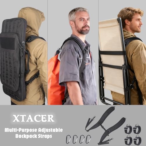 XTACER Multi-Purpose Adjustable Backpack Straps, Padded Shoulder Strap Replacement with Heavy Metal Hooks
