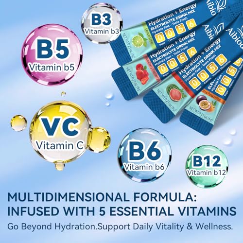 Aibiodi Electrolytes Powder Packets - Sugar Free & Zero Calorie Liquid Daily IV Drink Mix - Instant Hydration & Energy Sup...
