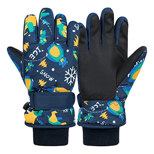 American Trends Winter Gloves for Kids Waterproof Boys Girls Cute Snow Ski Gloves Toddler Snowboarding Gloves Windproof