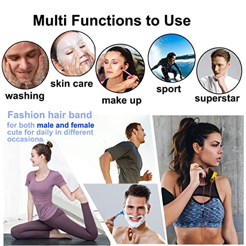 KELUBATU Metal Headbands for Men Fashion Headband for Women, Unisex Wavy Hair Bands Outdoor Sports Head Bands Simple Elast...