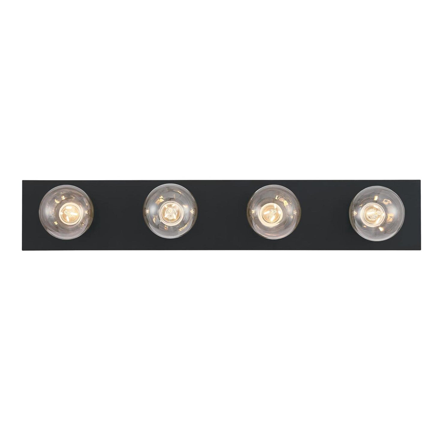 Westinghouse Traditional Four-Light Indoor Vanity Light Fixture, 4-Light, Matte Black, Alloy Steel, Model 6117600