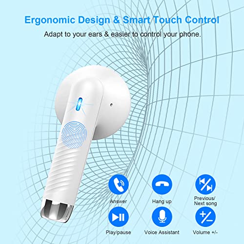 Jxrev Wireless Earbuds, Bluetooth 5.4 Headphones in Ear with Noise Cancelling Mic, Earbuds Stereo Bass, IP7 Waterproof Spo...