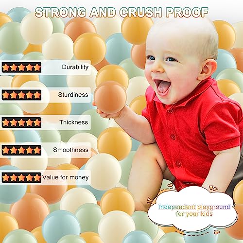 Clear Ball Pit Balls - Crush Proof Plastic Toy Balls for Boys and Girls