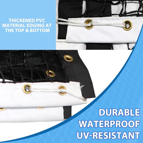 VANCL Tennis Net Outdoor Heavy Duty Professional Tennis Court Net Replacement Portable Tennis Net Nylon for Standard Tenni...