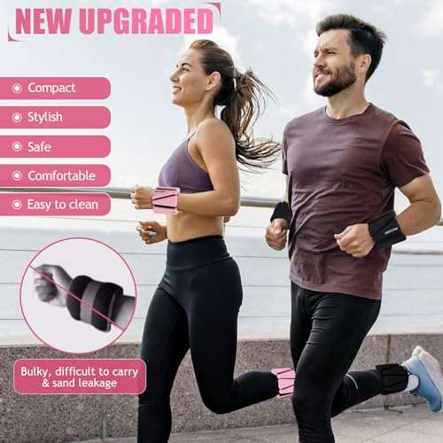 BECOJADDE Ankle Weights Set of 2 (1 lb/2 lb/3 lb Each) Adjustable Wrist Weights for Women Men Wearable Arm Leg Weight for ...