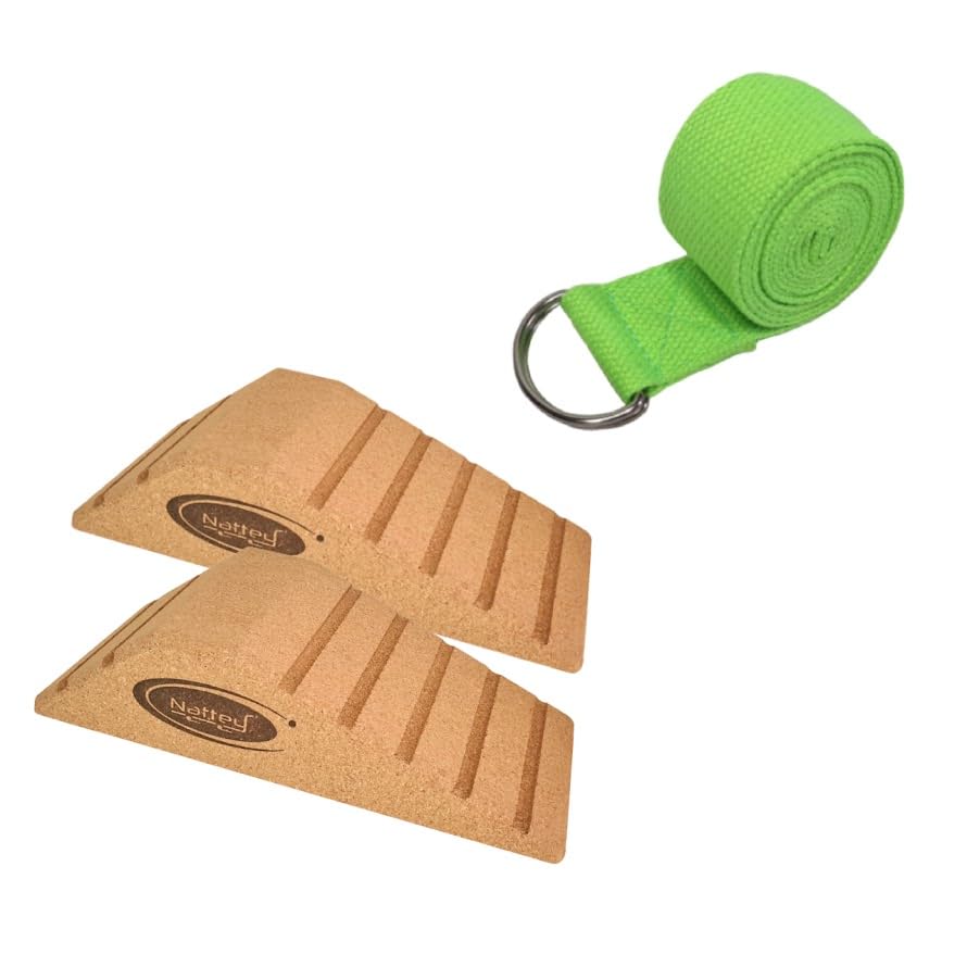 2025 NEW LARGER and Improved quality ECO-Friendly HIGHEST DENSITY Cork Squat Wedge Block Heel Calf Raise Platform NON-SLIP...