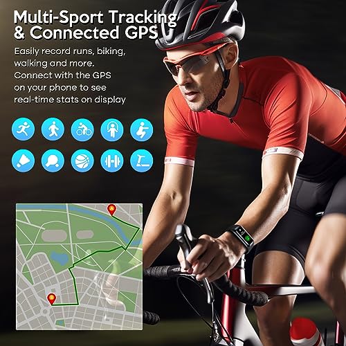 Fitness Tracker,Smart Watch with Blood Pressure Heart Rate Body Temperature & Sleep Monitor IP67 Waterproof Step Calorie C...