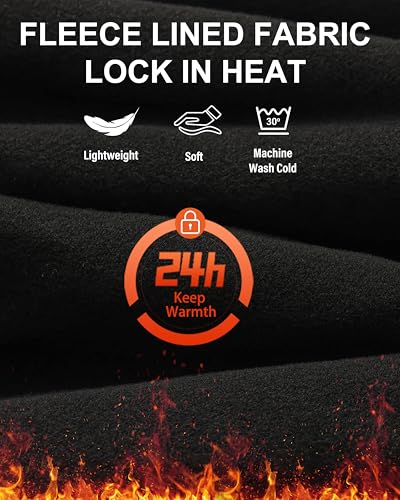 HeliosCloak 4 Pack Women's Thermal Long Sleeve Shirts Double-Sided Fleece Lined Base Layer Winter Basic Underwear Tops