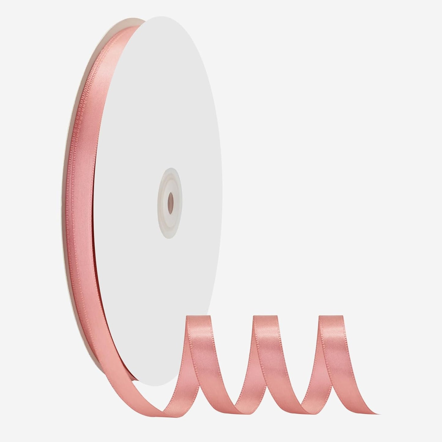 3/8" X 100 Yards Dusty Rose Satin Thin Ribbon Solid Color Double Faced Ribbons Perfect for Crafts Wedding Decor Bow Making Arts Sewing and More