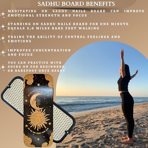 TENGRY Sadhu Board, Specially Crafted Aluminum & Copper Nails, Light Nail Board, 0.31 IN (8 mm), Beginners, Hexagon, Slim ...
