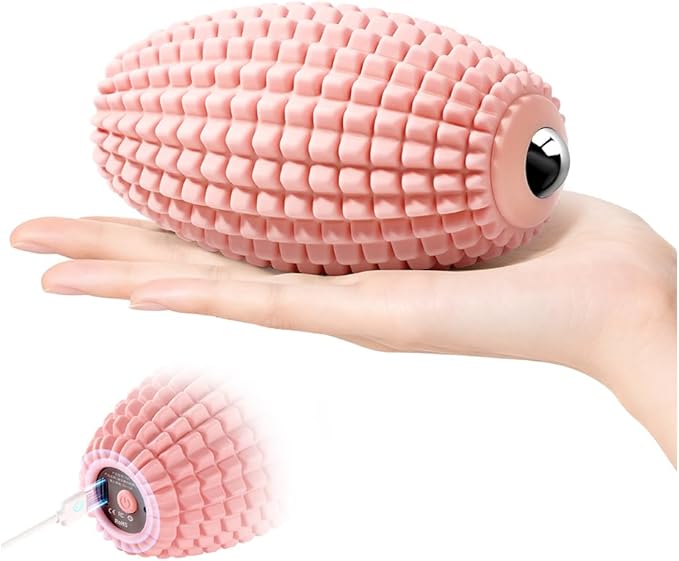 YIXIUTEN Vibrating Massage Ball for Muscle Recovery, Silicone Myofascial Massage Ball, Plantar Fasciitis Relief,Hip & Psoa...
