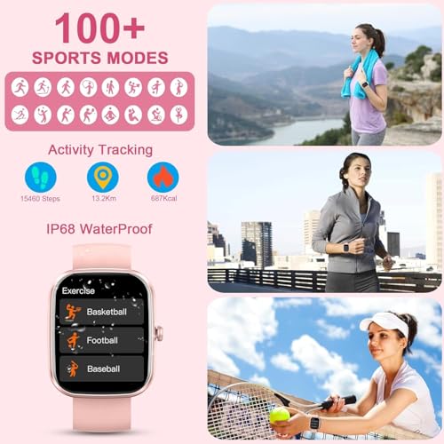 Fempoin Smart Watch, 1.96" HD SmartWatch, Touch Screen Answer/Make Call, IP68 Waterproof 105+ Sport Fitness Tracker, Activ...