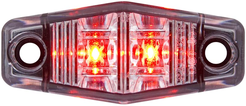 Optronics Mcl13Cr2B Led Marker Light With Clear Lens, Red Diodes