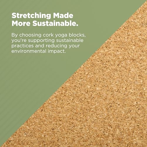 Bean Products Yoga Blocks, Standard & Large Sizes - Studio Grade, Non-Slip, Made from Eco Friendly Materials - 100% Natura...