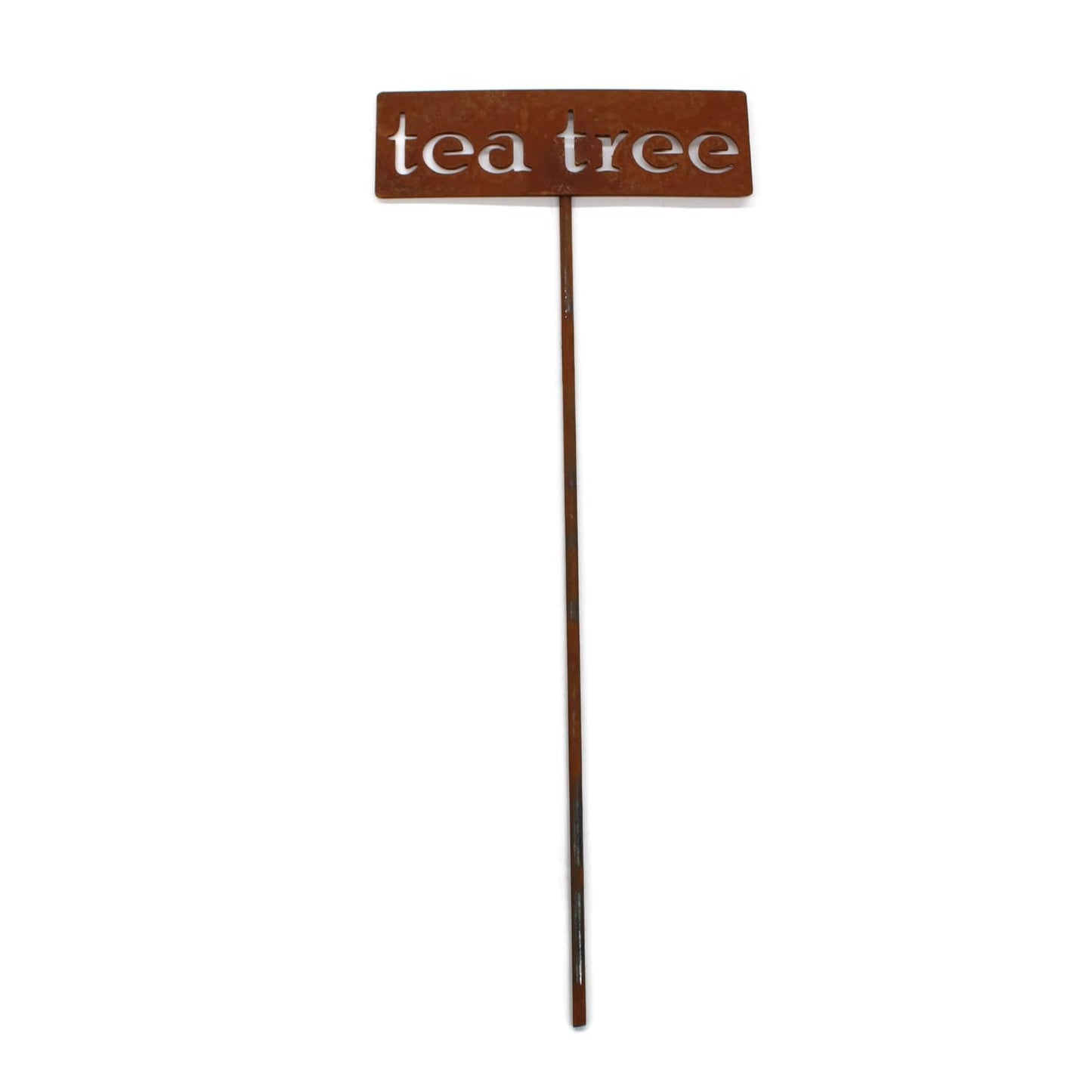 Classic Metal Garden Markers 19 Inches Tall (tea tree, Naturally Rusted)