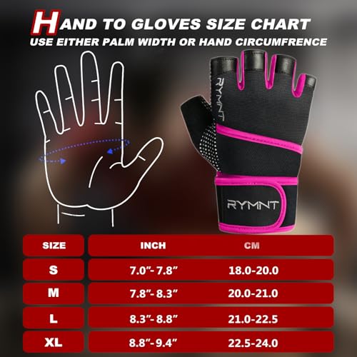 RYMNT Workout Gloves with Wrist Wrap Support, Weight Lifting Gloves with Full Palm Protection & Extra Grip for Men Women G...
