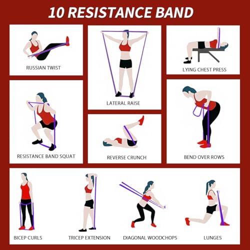 WHATAFIT Resistance Bands,Pull Up Assist Bands Set with Handles, Exercise & Workout Bands with Door Anchor for Men & Women...