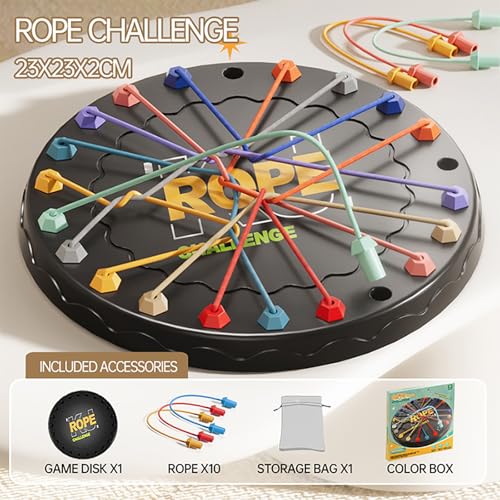 lartoys Rope Untangling Puzzle Game, Educational Strategy Board Game for Kids & Adults, Family Travel Party Games with Mul...