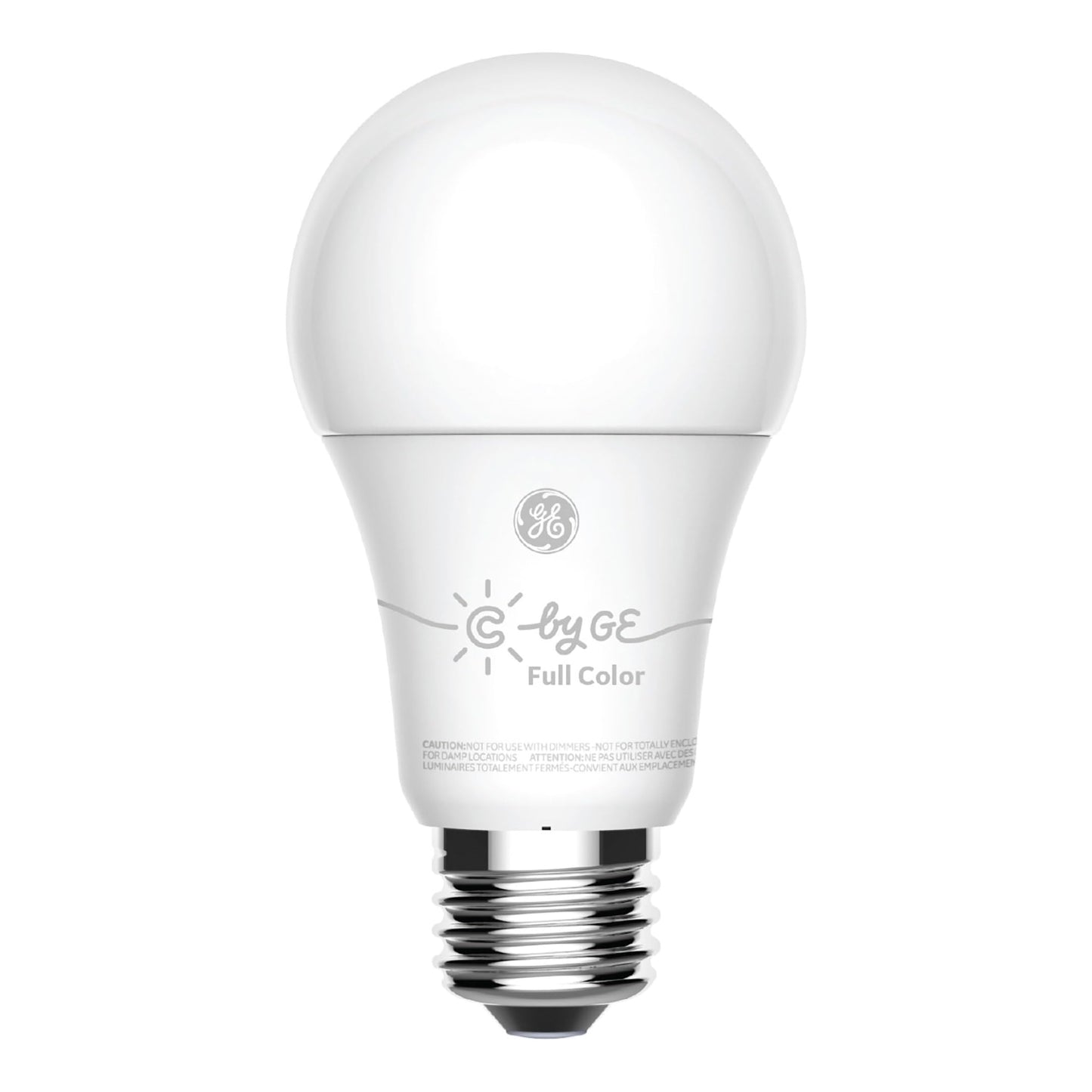 GE Lighting Smart LED Light Bulbs, Bluetooth, Alexa & Google Assistant Compatible, 2 Count Pack, Full Color, Model CLEDA1911C2/ST-2P