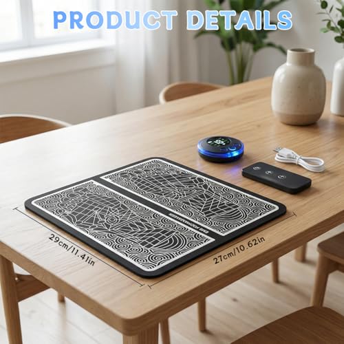 Foot Massage mat for Acupressure, with Remote Control, Leg and Foot stimulating Massage mat, Improves and Promotes Muscle ...