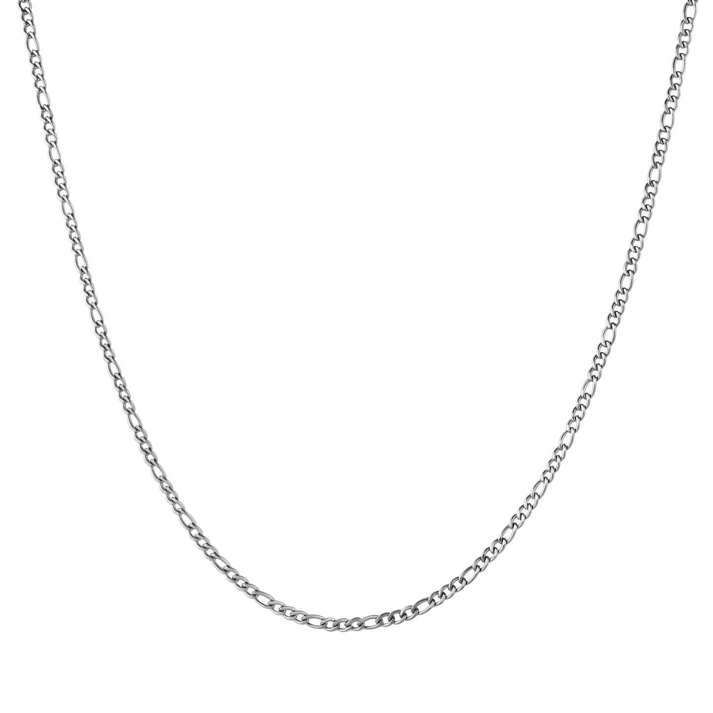 HZMAN Men Women 24k Real Gold Plated Figaro Chain Stainless Steel Necklace, Wide 3mm 5mm 7mm 9mm (20inches)