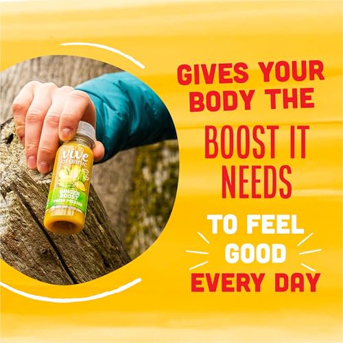 Vive Organic Ginger Boost Wellness Shot, Fresh Pressed Ginger Shot, 2 fl oz Bottles, 4-Pack