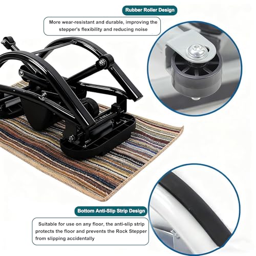 WIKONALK Low-Impact Lateral Rocking Fitness Stepper for Knees and Joints,Home Workout Machine,Rock Stepper Machine with Di...