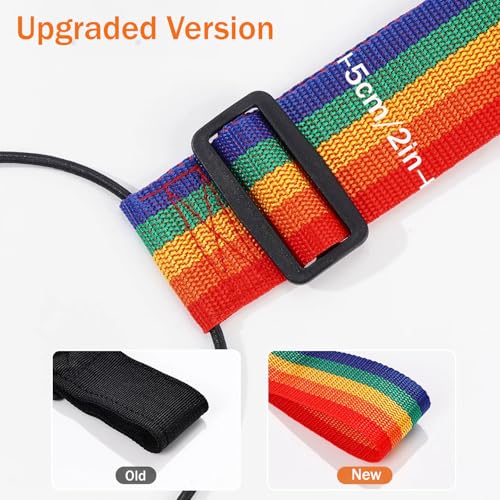 4PCS Luggage Straps for Suitcase, Adjustable Elastic Luggage Connector Straps, Multi-Functional Durable Travel Packing Str...