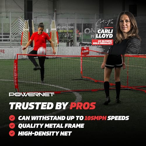 PowerNet 4 Way Soccer Net, Portable Indoor & Outdoor Soccer Training, Game and Training Equipment for Adults and Kids, Ide...