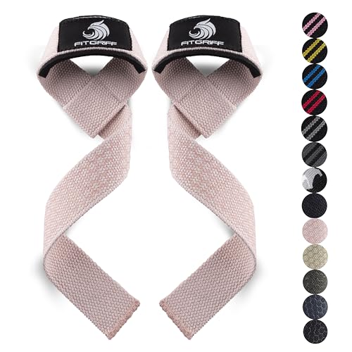 Fitgriff® Lifting Wrist Straps for Weightlifting, Gym, Deadlift, Workout (Made of Premium Cotton & Padded) - Men & Women