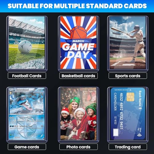 2000 Card Sleeves Top Loaders for Cards, 3" x 4" Hard Plastic Toploaders, Baseball Card Protectors, Trading Card Holder fo...