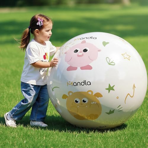Funscape Kids Large Beach Ball Toy, Inflatable Swimming Pool Water Toy, Fun Playground Sport Ball Game, Big Blow up Backya...
