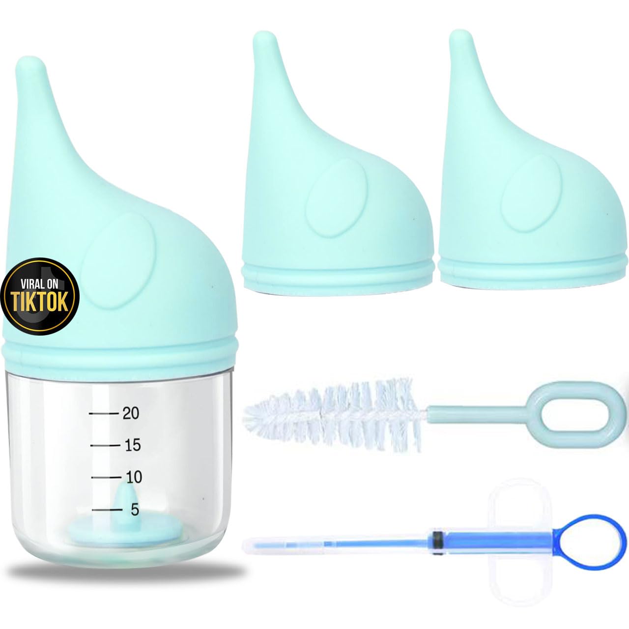 5 pcs Kitten Bottle Miracle Nipple for Kittens Anti-Choking Design for Newborn Kittens Puppies Small Animals (20ml)