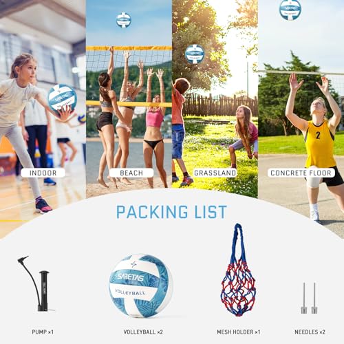 Saretas Volleyball Soft Beach Volleyball - Official Size for School, Indoor, Outdoor and Play Game Gym Workout - Play for ...