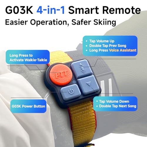 SKIWARRIOR Multifunctional Smart Bluetooth Ski Goggles with Walkie-Talkie, Anti-Fog Zeiss Lens, Music & Call Function
