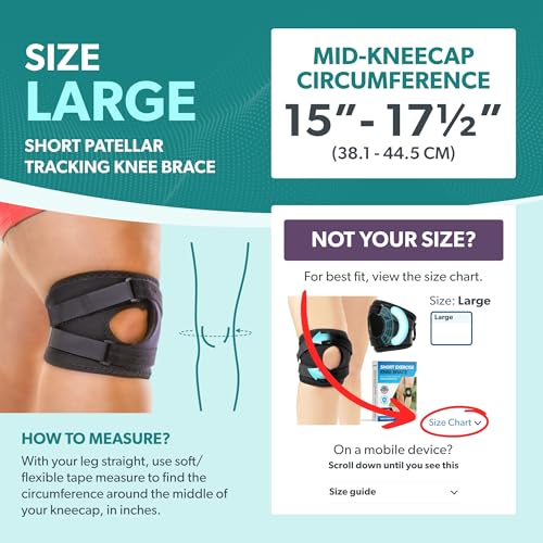 BraceAbility Patella Tracking Knee Brace - Short Running, Exercise, Basketball Support Sleeve Stabilizer for Post Kneecap ...