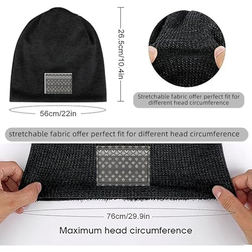 YANYU Grey Tribal Print Lightweight Waffle Pullover Hat Men Women Winter Headwear Outdoor Camping Travel