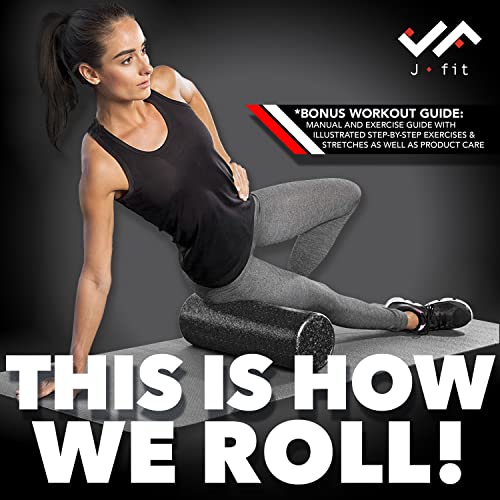 JFIT High Density Foam Roller, Solid Purple, 24-Inch