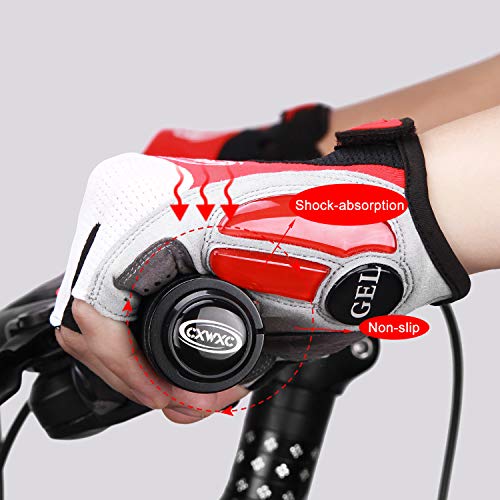CXWXC Cycling Gloves for Men Women - Breathable Gel Road Mountain Bike Riding Gloves - Anti-Slip Bike Glove for Fitness Cy...