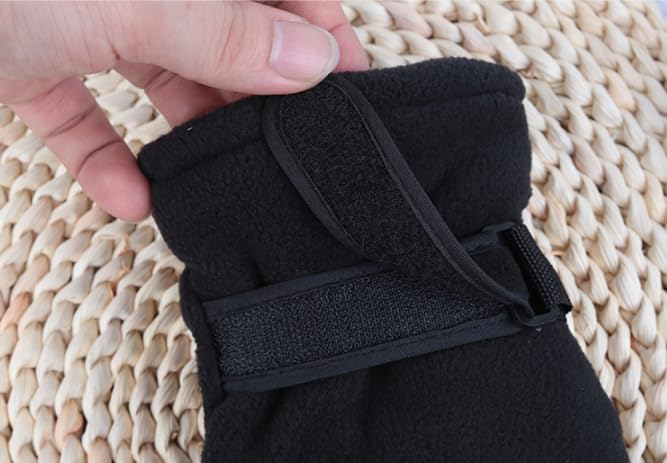 OVOY Men Winter-Polar-Fleece-Driving-Gloves Soft Warm Double-layer Windproof Cold-Weather Gloves for Riding Sport Outdoor
