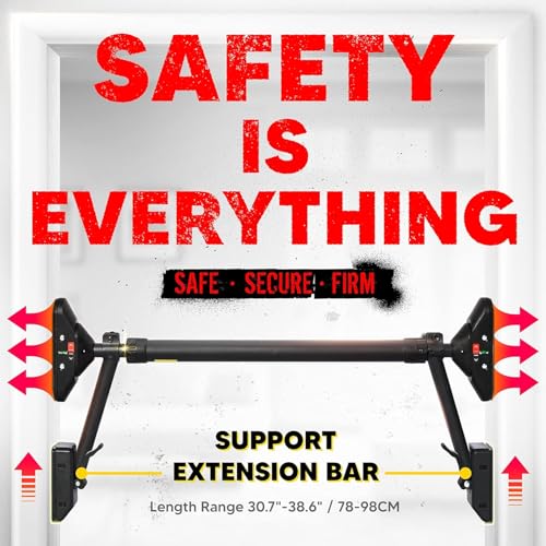 Pull Up Bar/Chin up bar Upper Body Workout Bar, Super load-bearing: Dual Security Locking, Two-way Support Fitness Strengt...