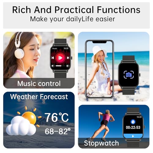 Smart Watch for Men Women Fitness: Make Answer Call Digital Mens Watches Waterproof Running Pedometer Smartwatch for Andro...