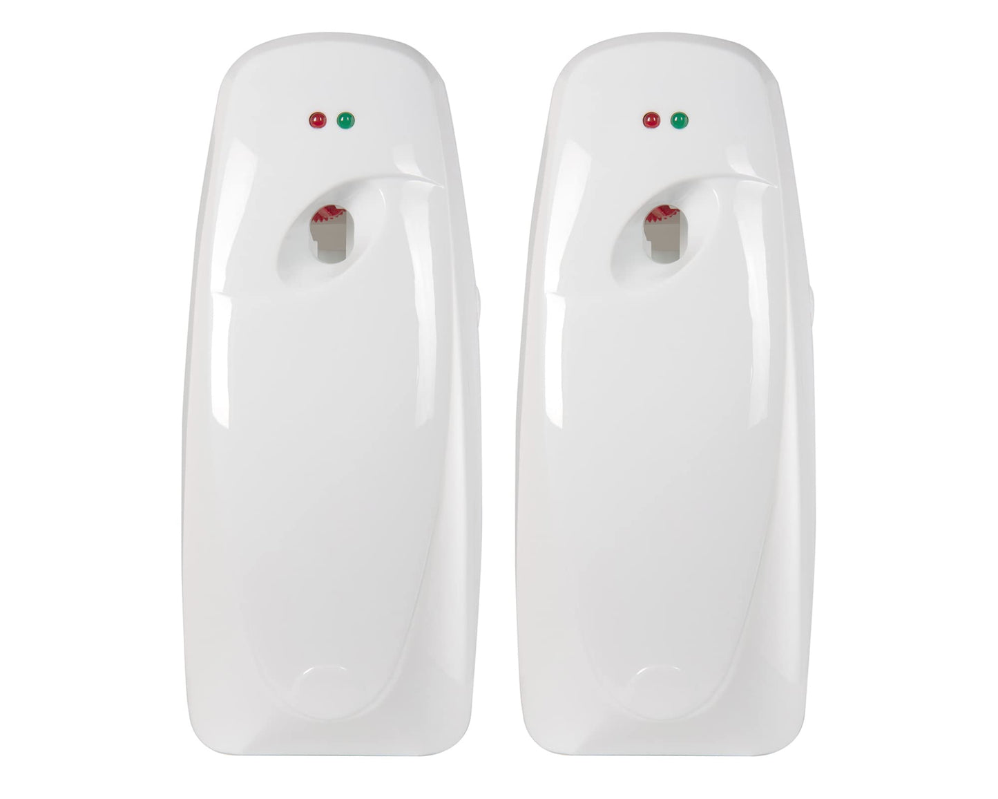 Automatic Air Freshener Spray Dispenser (2-Pack) Wall Mounted or Free Standing, Commercial and Home Use, Multiple Time Scent/Mist Release Settings for Room/Restroom Sprayer (White)