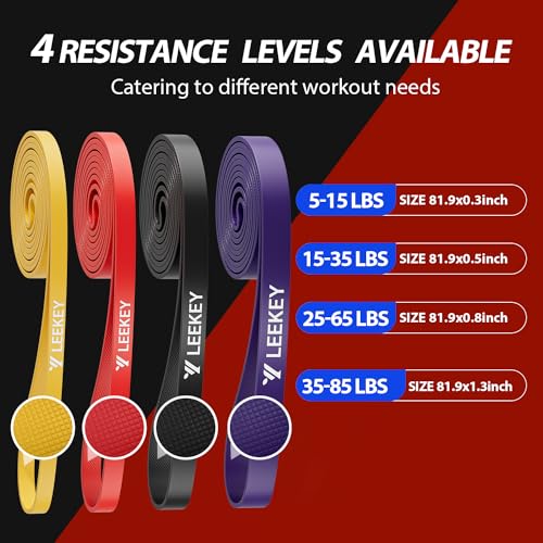 LEEKEY Resistance Bands, Exercise Bands,Pull Up Assist Bands - Bands for Working Out,Band for Men and Women Fitness Traini...