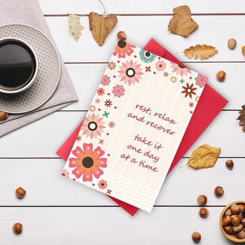 FSSDAS Elegant Get Well Cards, Get Well Soon Gifts for Women, Encouragement Card for Her, Surgery Recovery Gifts for Man, ...