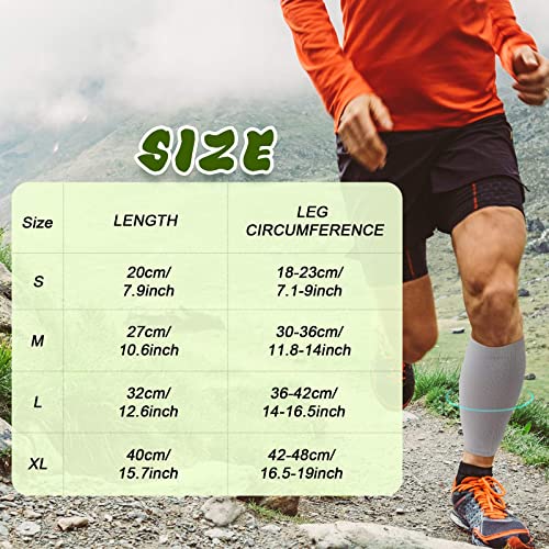 SATINIOR 4 Pairs Calf Compression Sleeve Leg Compression Sock Calf and Shin Support Relieve Calf Pain for Men Women Runnin...