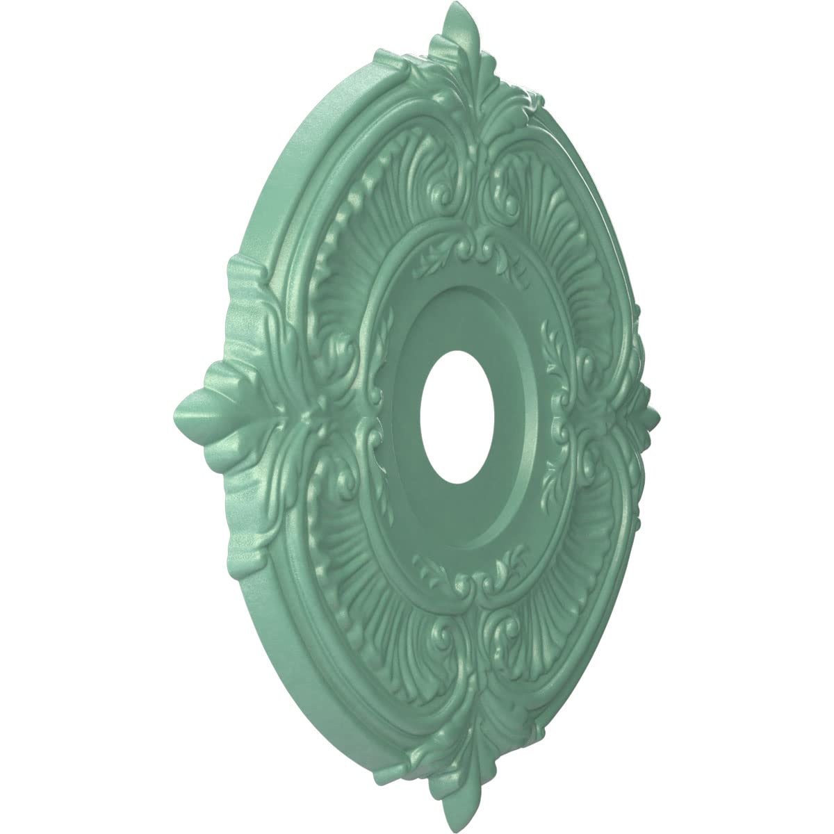 Ekena Millwork Cmp19Atfsm Attica Thermoformed Pvc Ceiling Medallion (Fits Canopies Up To 6 3/4), 19Od X 3 1/2Id X 1P, Universal