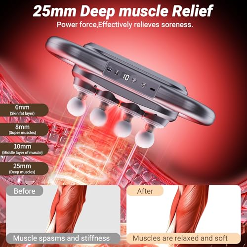 ENRIPRT 16 Head Massage Gun Deep Tissue, 2026 Upgrade Back Muscle Massager with 9 Modes & 9 Intensities,2600mAh,6H Runtime...