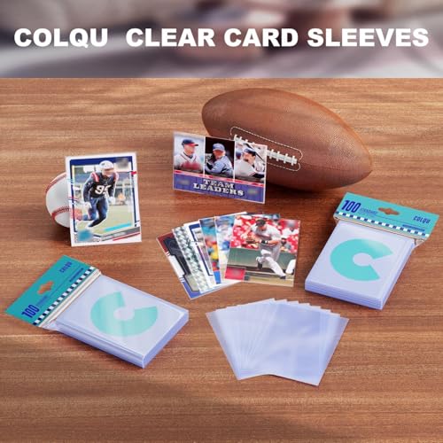 1000ct Clear Card Sleeves for Trading Cards, Soft Baseball Sports Card Sleeves, Soft Plastic Protector Fit for MTG Game St...