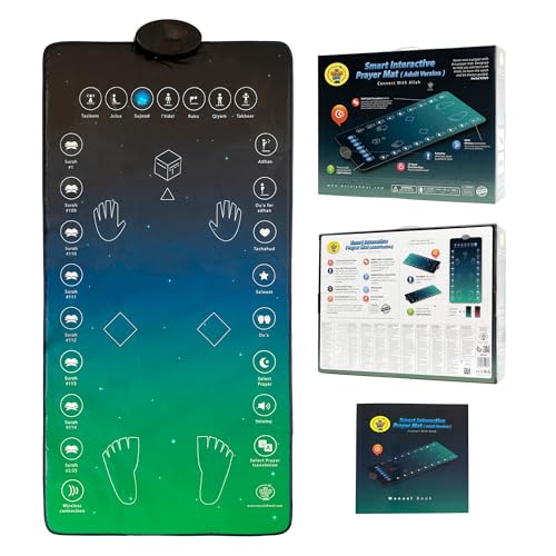 My Salah Mat for Adults - Smart Interactive Prayer Mat for Adults & Reverts Learning Surahs, Salah, Duas, & More - Muslim ...